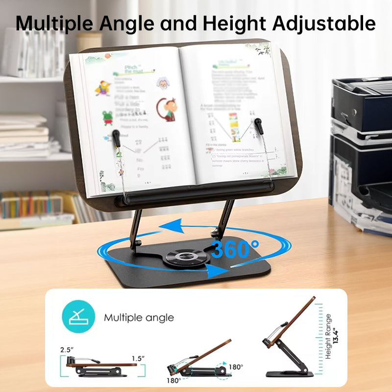 360° Rotating Adjustable Book & Laptop Stand