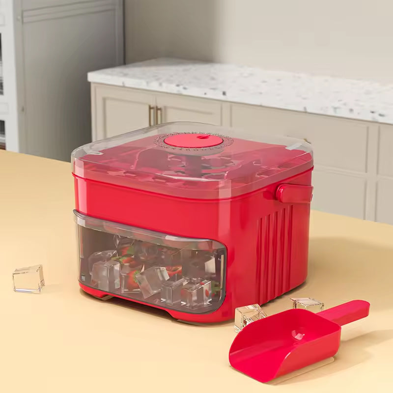 50-Grid Large Capacity Ice Maker household food-grade plastic double-layer ice storage barrel & ice ball mold set