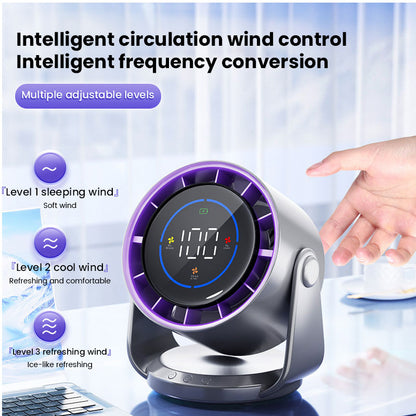 Turbo Desktop Circulating Fan (6-Inch, USB Rechargeable)