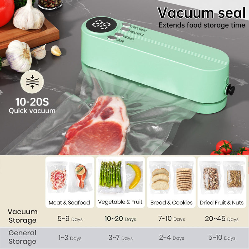 Cordless 3-in-1 Food Sealer with Storage Bags