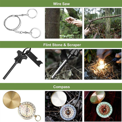 Military-grade outdoor travel survival kit 