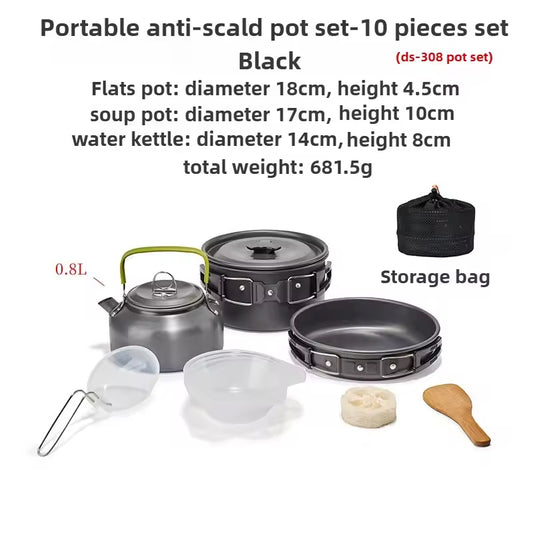 1–3 Person Portable Camping Cookware Set