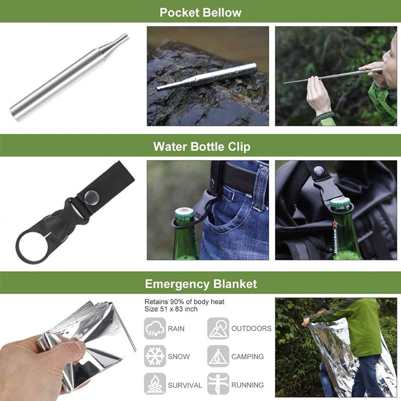 Military-grade outdoor travel survival kit 
