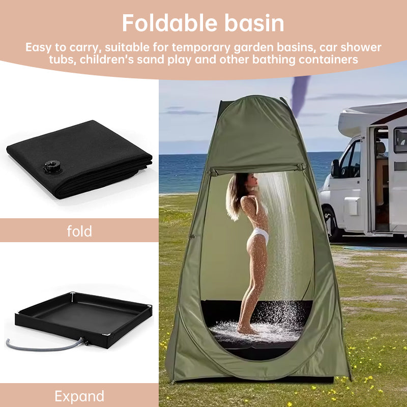 Foldable Outdoor Shower Tray for Pets & Travel
