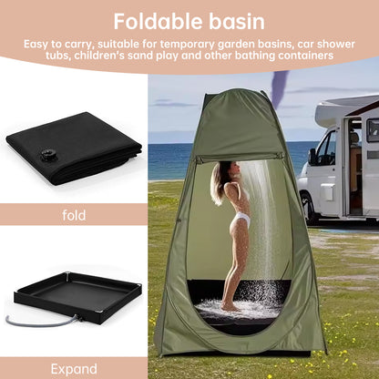 Foldable Outdoor Shower Tray for Pets & Travel