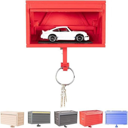 Space-saving wall wooden key holder