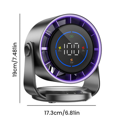 Turbo Desktop Circulating Fan (6-Inch, USB Rechargeable)