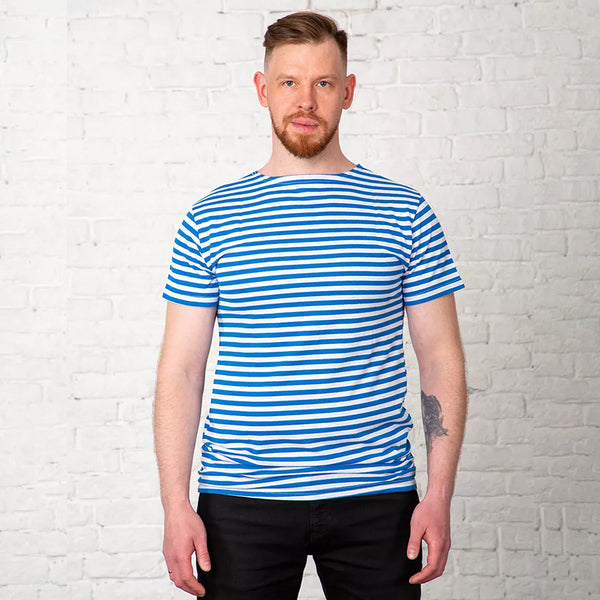 Unisex Striped Quick-Dry Short-Sleeve Shirt
