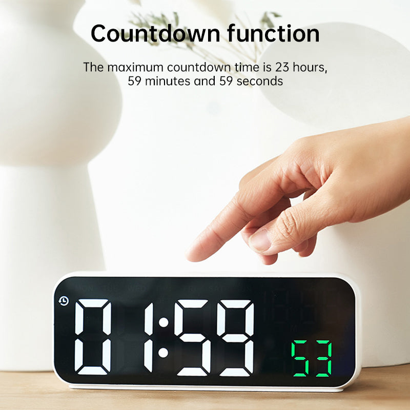 LED Digital Alarm Clock with Temperature & Date