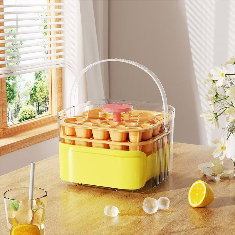 50-Grid Large Capacity Ice Maker household food-grade plastic double-layer ice storage barrel & ice ball mold set