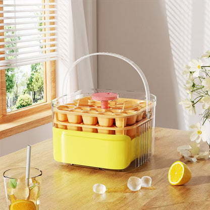 50-Grid Large Capacity Ice Maker household food-grade plastic double-layer ice storage barrel & ice ball mold set