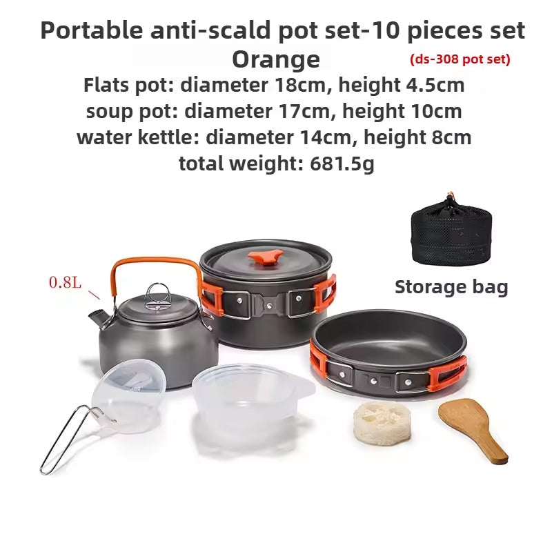 1–3 Person Portable Camping Cookware Set