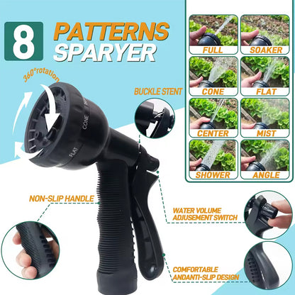 Expandable Garden Hose with Spray Nozzle