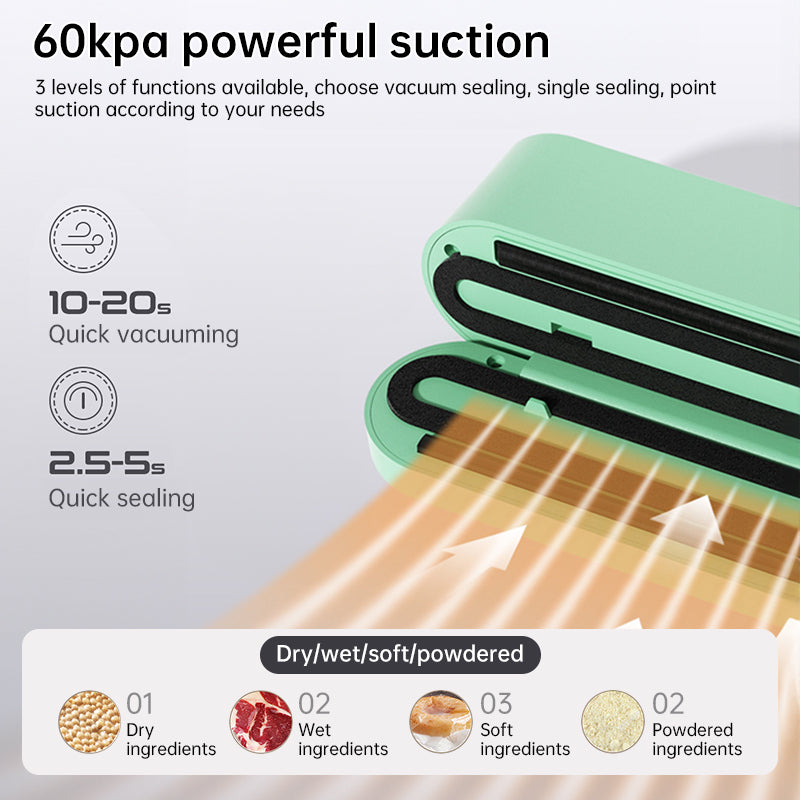 Cordless 3-in-1 Food Sealer with Storage Bags