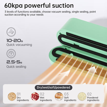 Cordless 3-in-1 Food Sealer with Storage Bags