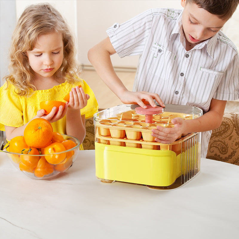 50-Grid Large Capacity Ice Maker household food-grade plastic double-layer ice storage barrel & ice ball mold set