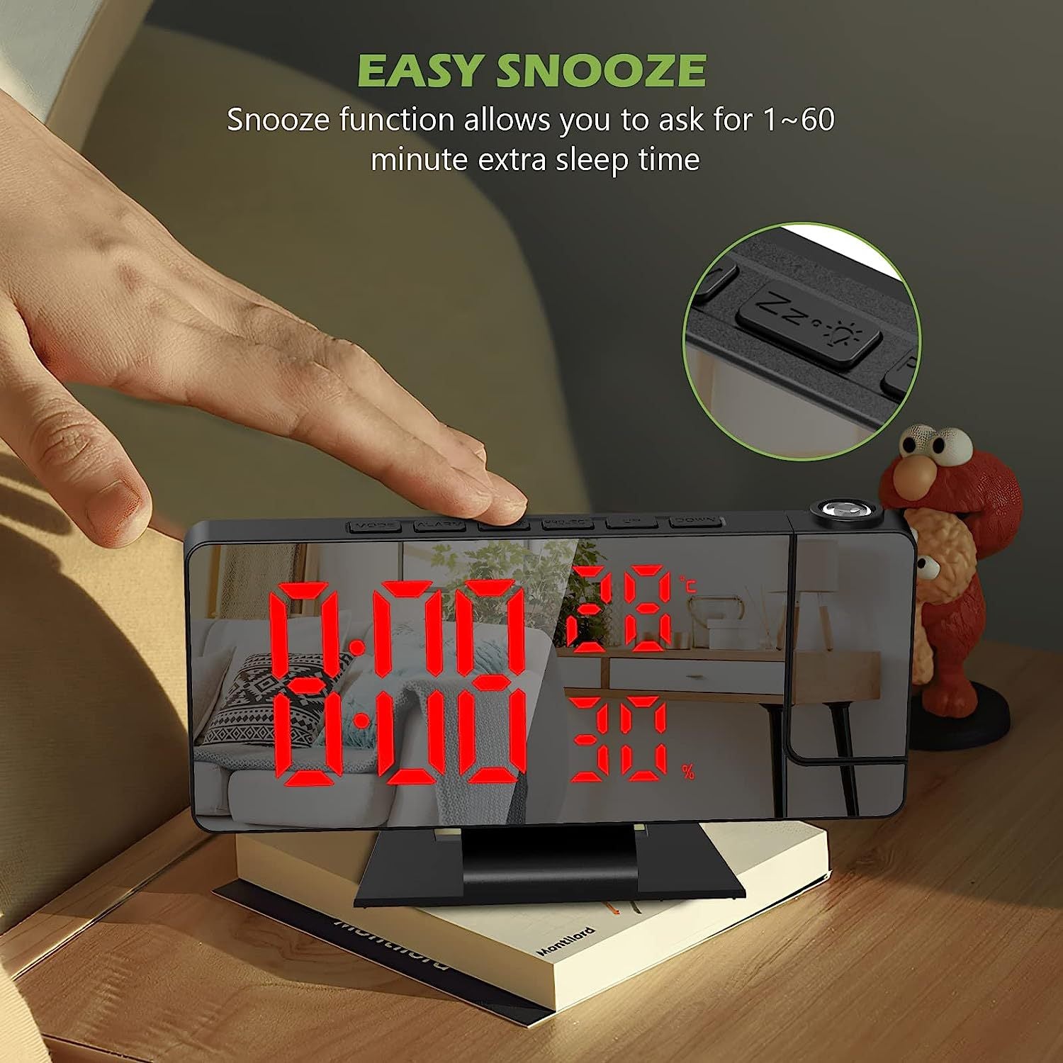 Home LED Projection Alarm ClocK