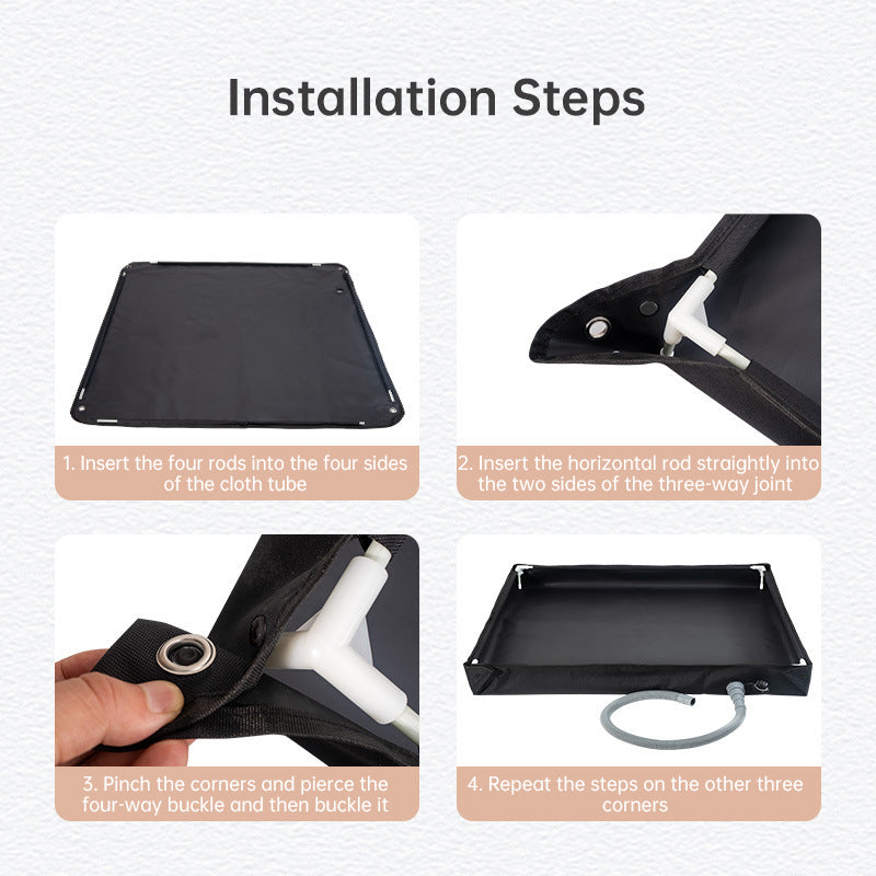 Foldable Outdoor Shower Tray for Pets & Travel