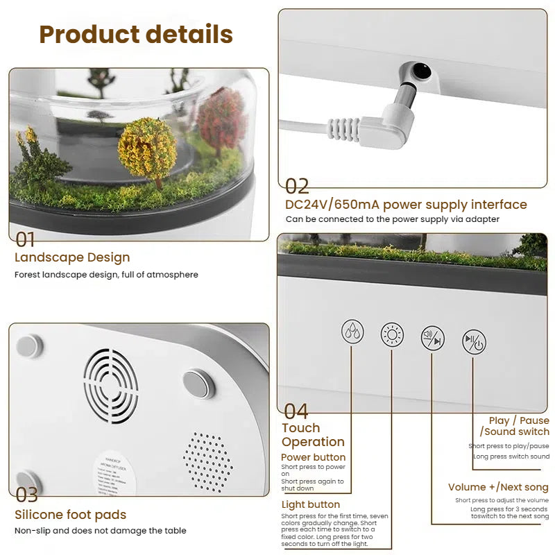 Aroma humidifier with lights