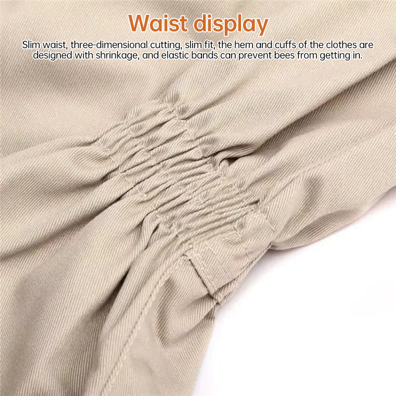 Ventilated Full-Body Beekeeping Suit with Gloves