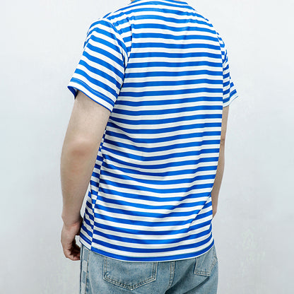 Unisex Striped Quick-Dry Short-Sleeve Shirt