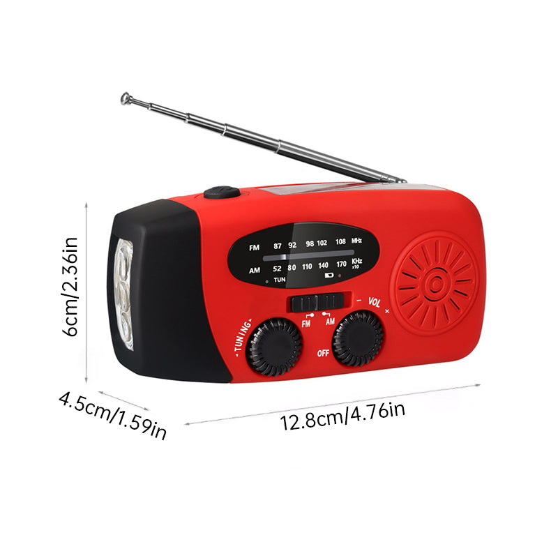 Hand-Crank Emergency Solar Radio & Power Bank