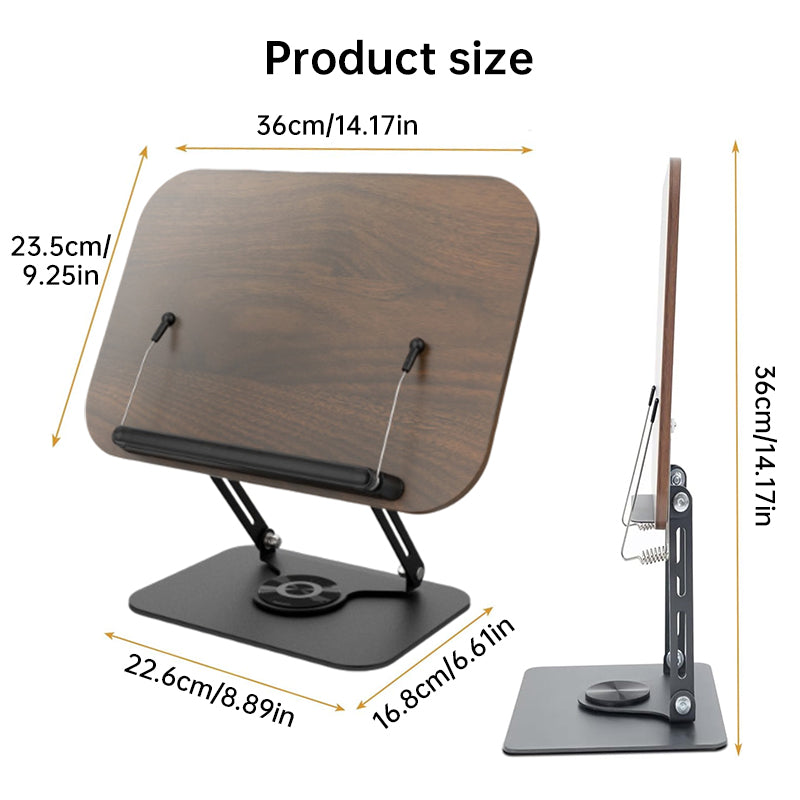 360° Rotating Adjustable Book & Laptop Stand