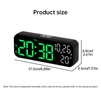 LED Digital Alarm Clock with Temperature & Date