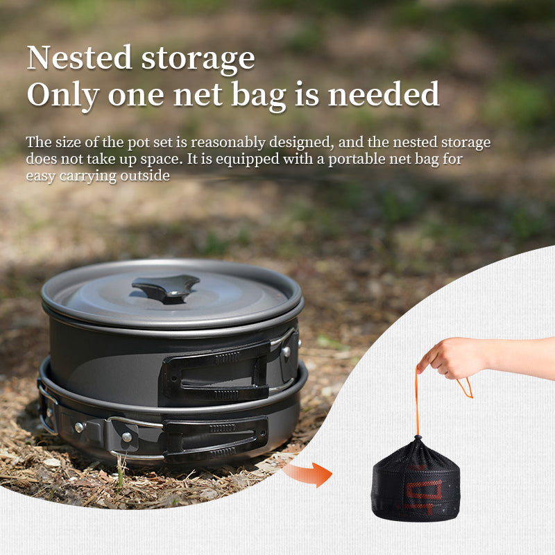 1–3 Person Portable Camping Cookware Set