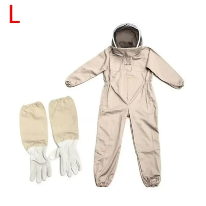 Ventilated Full-Body Beekeeping Suit with Gloves