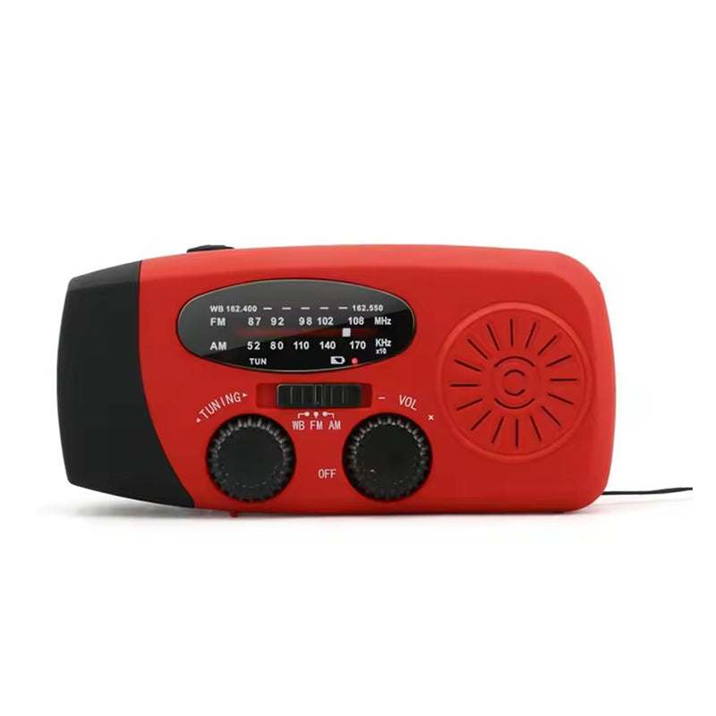 Hand-Crank Emergency Solar Radio & Power Bank