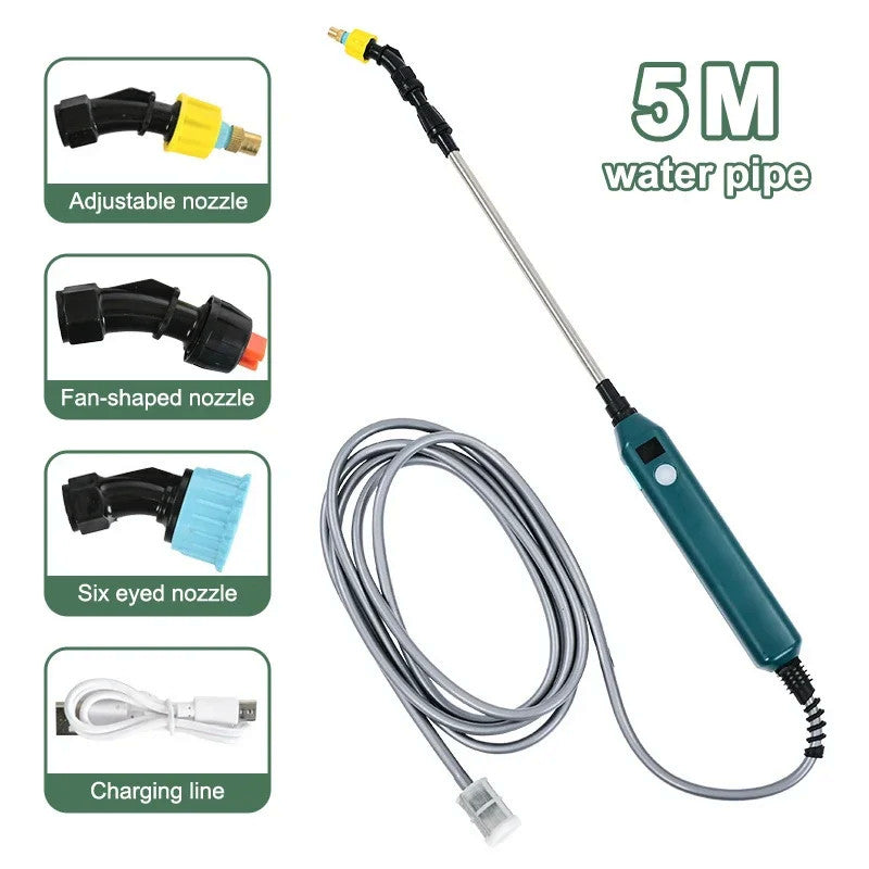 Cordless Garden Sprayer Wand (2400mAh, 3 Nozzles)