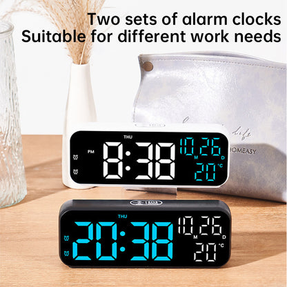 LED Digital Alarm Clock with Temperature & Date
