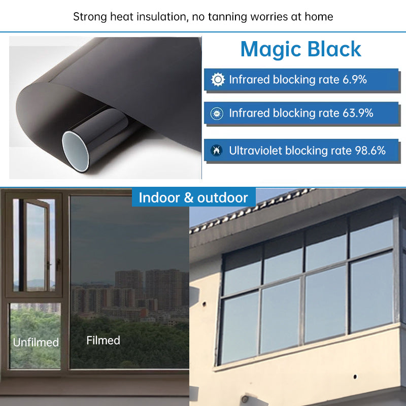 One-Way Static-Cling Window Privacy Film