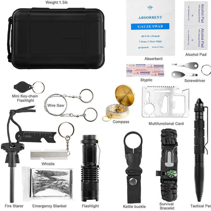 Military-grade outdoor travel survival kit 