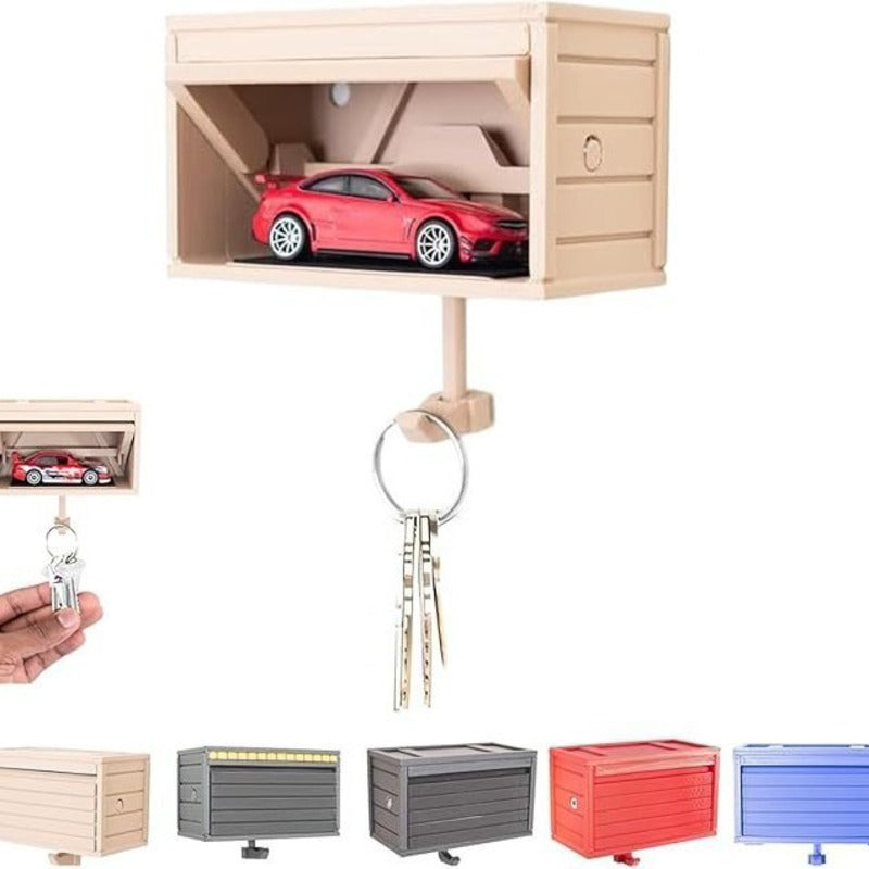 Space-saving wall wooden key holder