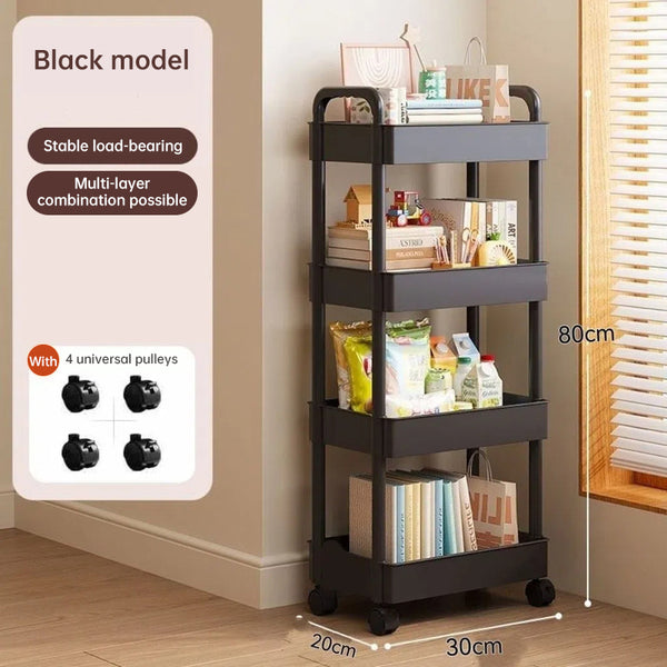 White rolling storage cart